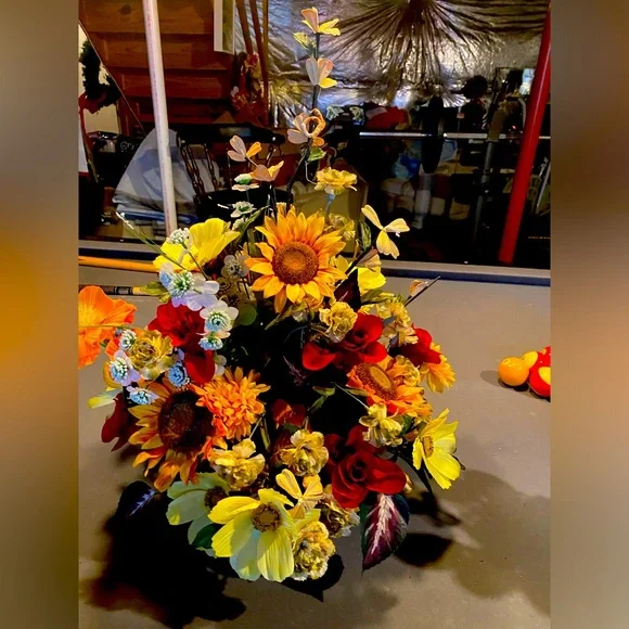 VINTAGE ‘FOR YOU’ ARTIFICIAL FLORAR ARRANGEMENT